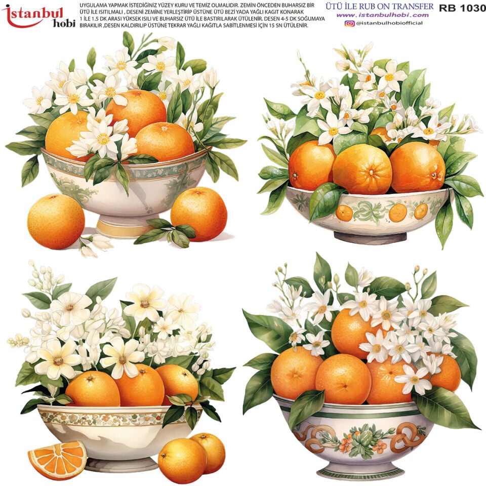 Ütü İle Rub On Transfer 30x30cm RB1030