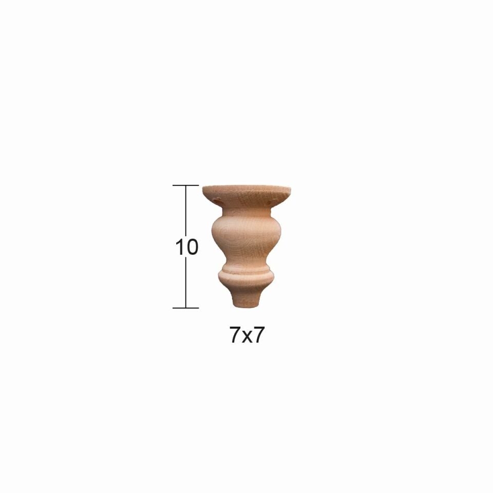 Ahşap Mobilya Ayağı 10cm Gürgen Ağacı FT09