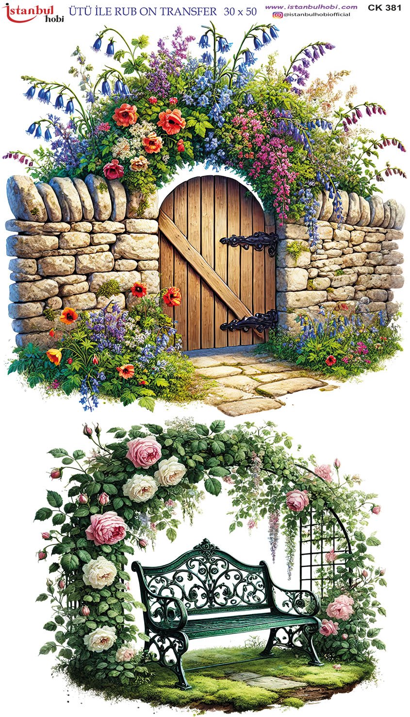Ütü İle Rub On Transfer 30x50cm CK381
