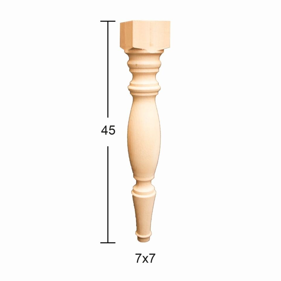 Ahşap Mobilya Ayağı 45cm Gürgen Ağacı FT11