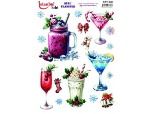 Yılbaşı Sulu Transfer Kağıdı 25x35cm STY-040
