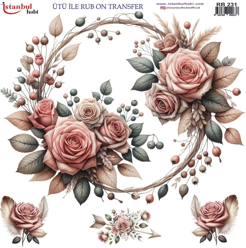 Ütü İle Rub On Transfer 30x30cm RB231