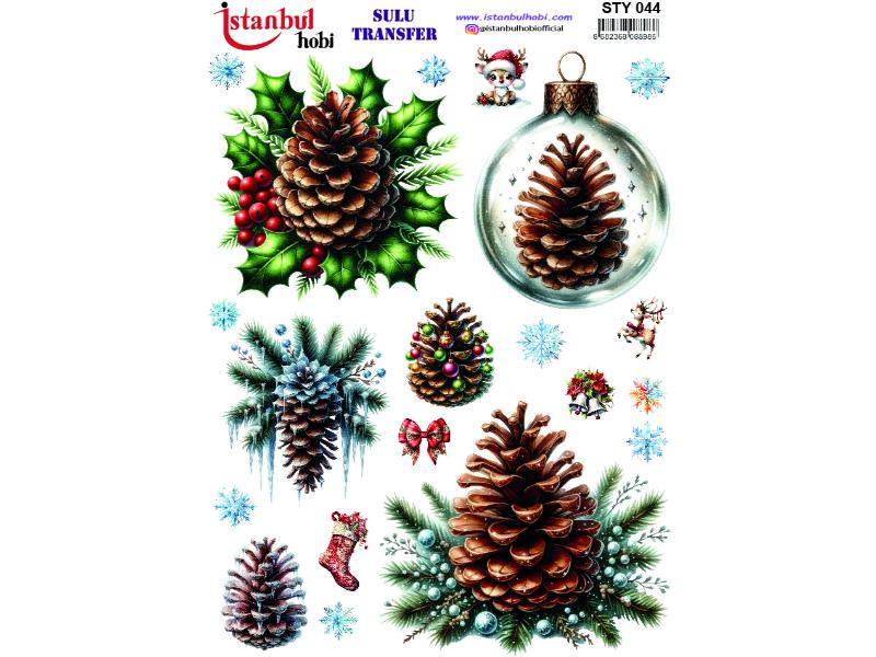 Yılbaşı Sulu Transfer Kağıdı 25x35cm STY-044