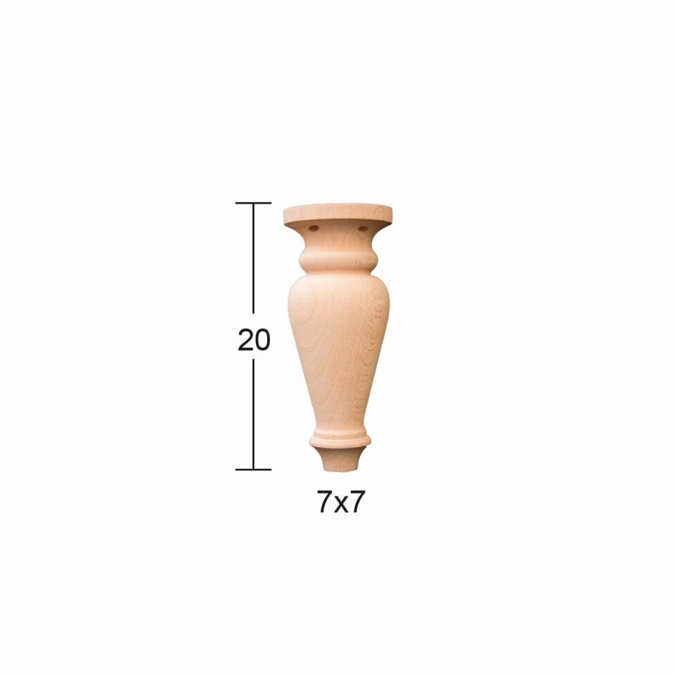 Ahşap Mobilya Ayağı 20cm Gürgen Ağacı FT16