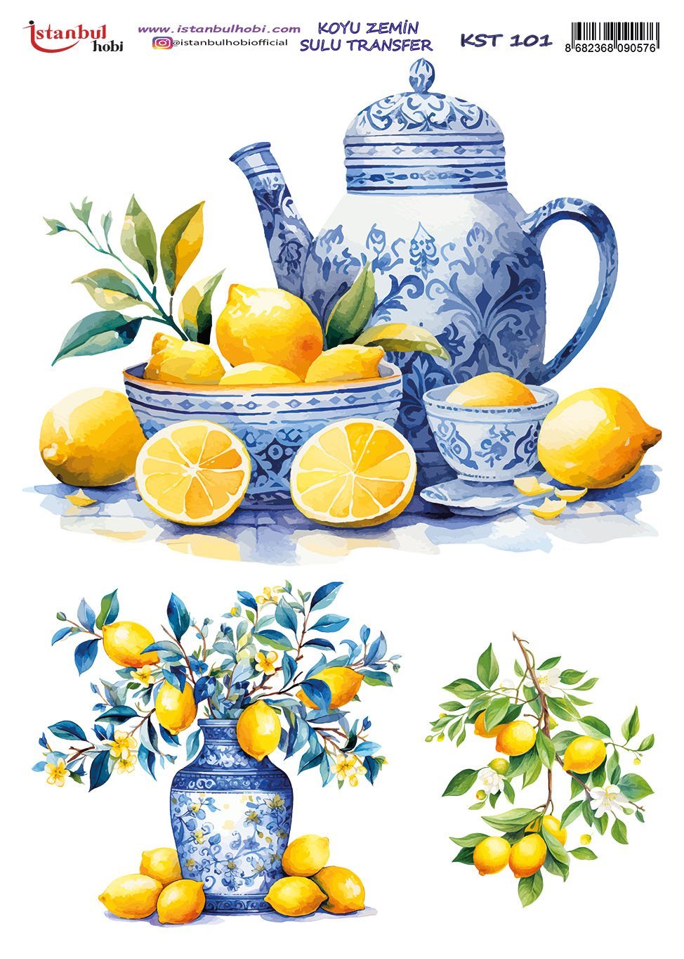 Koyu Zemin Sulu Transfer Kağıdı 25x35cm KST101