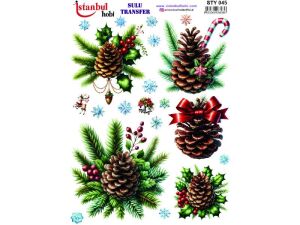 Yılbaşı Sulu Transfer Kağıdı 25x35cm STY-045