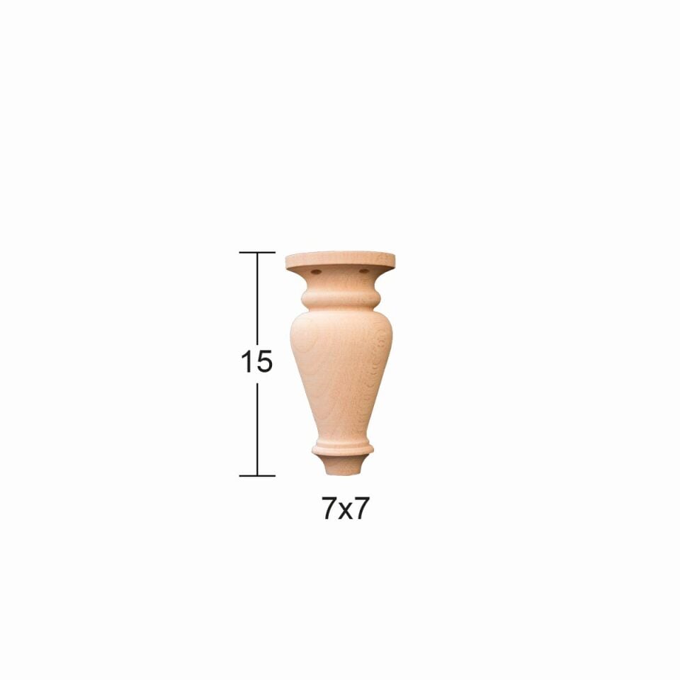 Ahşap Mobilya Ayağı 15cm Gürgen Ağacı FT17