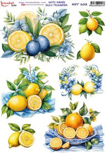 Koyu Zemin Sulu Transfer Kağıdı 25x35cm KST102