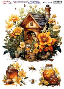 Koyu Zemin Sulu Transfer Kağıdı 25x35cm KST103