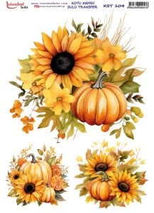 Koyu Zemin Sulu Transfer Kağıdı 25x35cm KST104