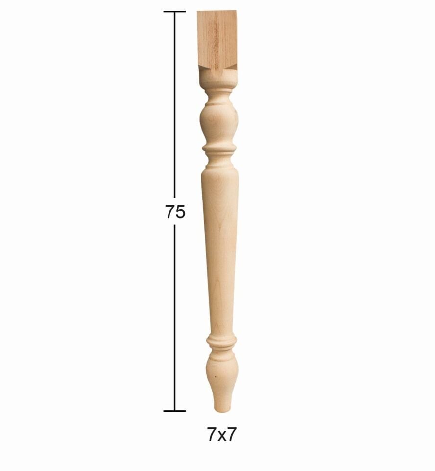 Ahşap Mobilya Ayağı 75cm Gürgen Ağacı FT20
