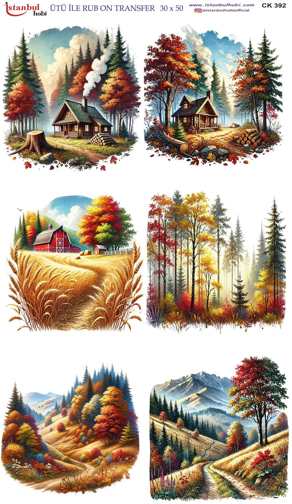 Ütü İle Rub On Transfer 30x50cm CK392