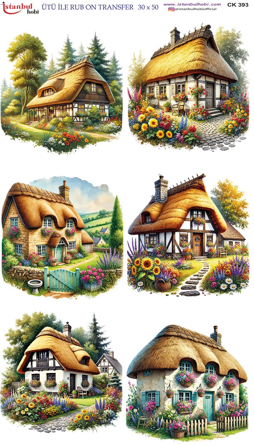 Ütü İle Rub On Transfer 30x50cm CK393