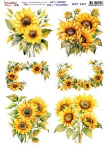 Koyu Zemin Sulu Transfer Kağıdı 25x35cm KST107