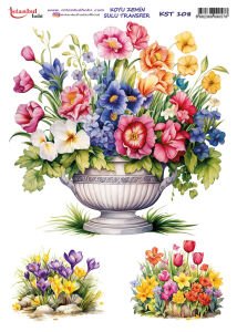 Koyu Zemin Sulu Transfer Kağıdı 25x35cm KST108