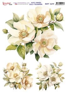 Koyu Zemin Sulu Transfer Kağıdı 25x35cm KST109