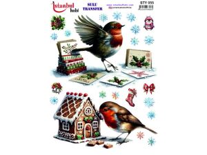 Yılbaşı Sulu Transfer Kağıdı 25x35cm STY-055