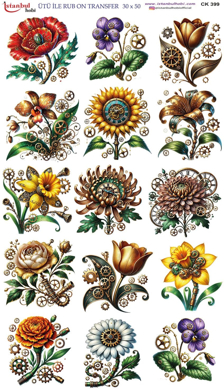 Ütü İle Rub On Transfer 30x50cm CK399