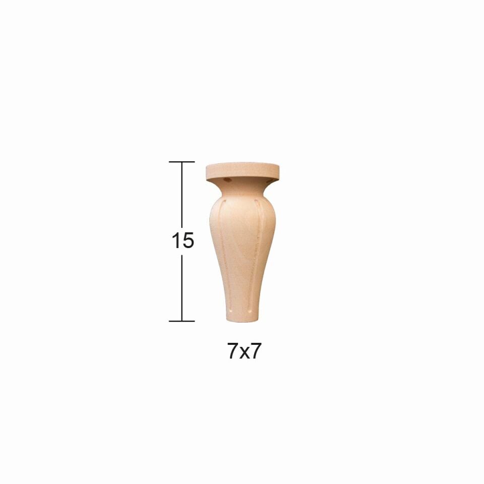 Ahşap Mobilya Ayağı 15cm Gürgen Ağacı FT29