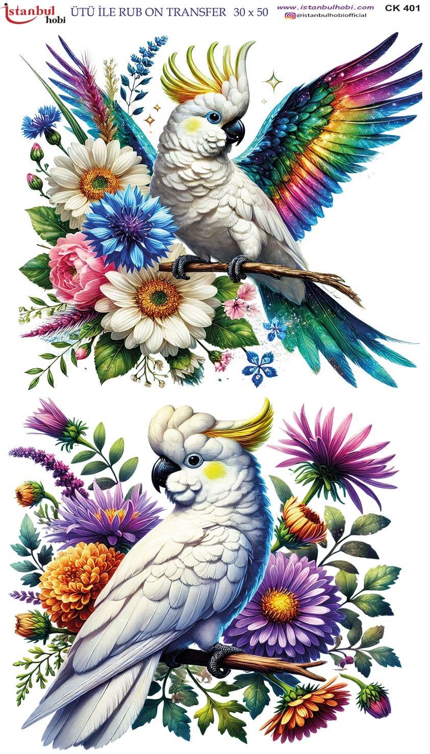 Ütü İle Rub On Transfer 30x50cm CK401