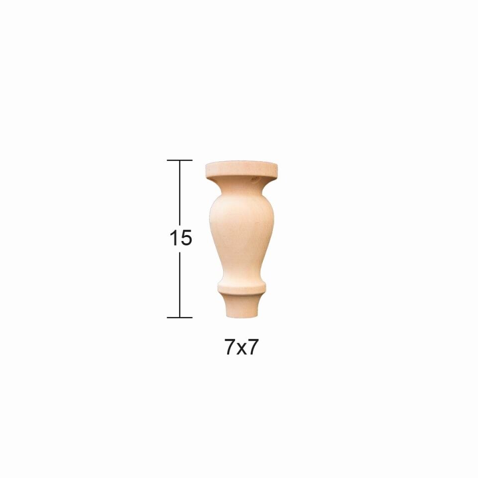 Ahşap Mobilya Ayağı 15cm Gürgen Ağacı FT30