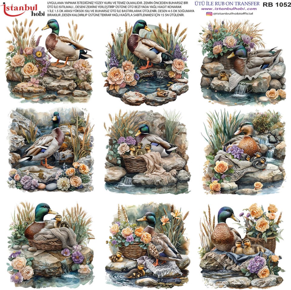 Ütü İle Rub On Transfer 30x30cm RB1052