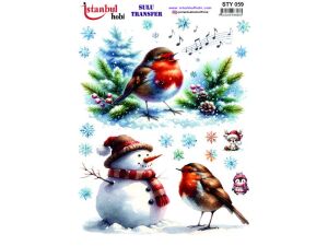 Yılbaşı Sulu Transfer Kağıdı 25x35cm STY-059