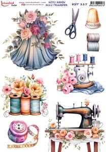 Koyu Zemin Sulu Transfer Kağıdı 25x35cm KST117