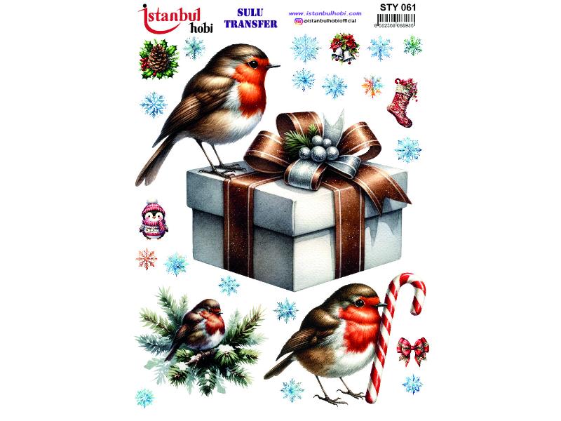 Yılbaşı Sulu Transfer Kağıdı 25x35cm STY-061