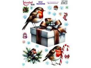 Yılbaşı Sulu Transfer Kağıdı 25x35cm STY-061
