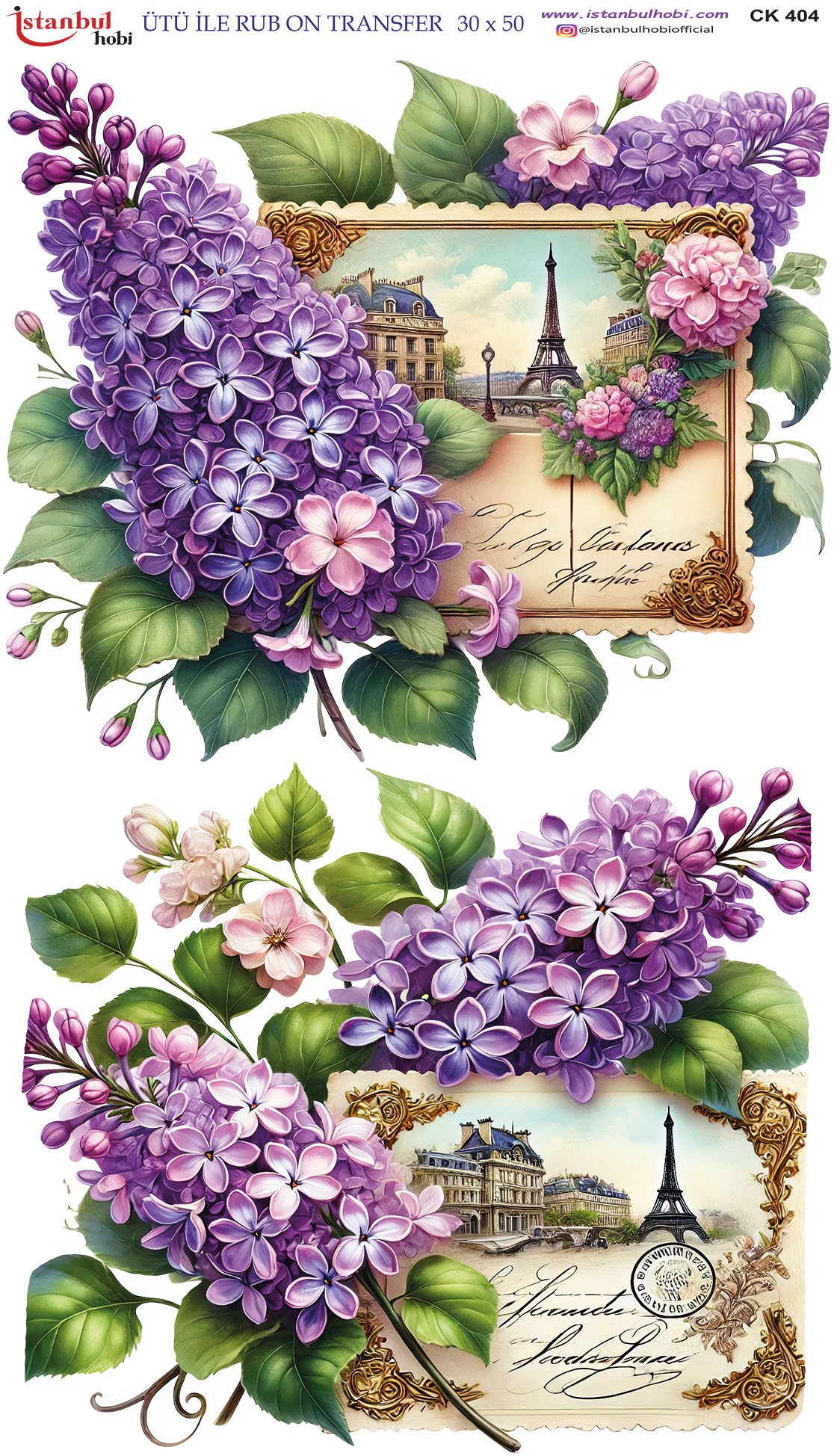 Ütü İle Rub On Transfer 30x50cm CK404