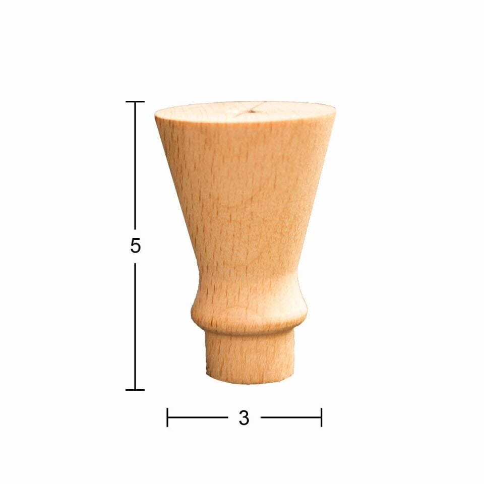 Ahşap Mobilya Ayağı 5cm Gürgen Ağacı FT33