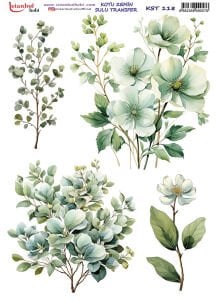 Koyu Zemin Sulu Transfer Kağıdı 25x35cm KST118