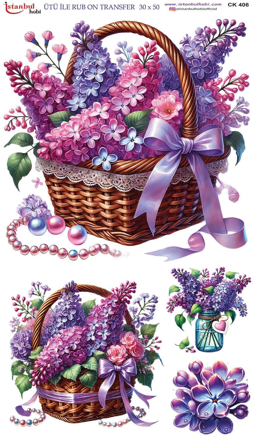 Ütü İle Rub On Transfer 30x50cm CK406