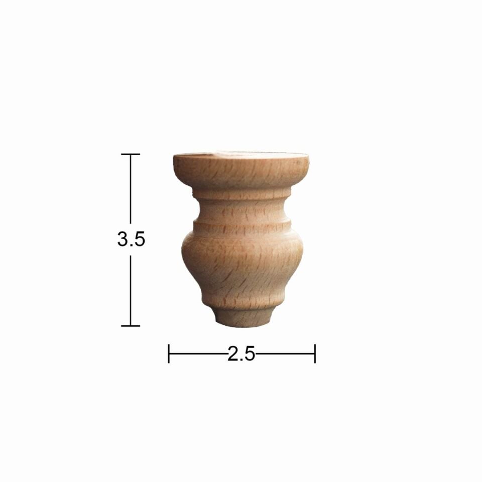 Ahşap Mobilya Ayağı 3,5cm Gürgen Ağacı FT35