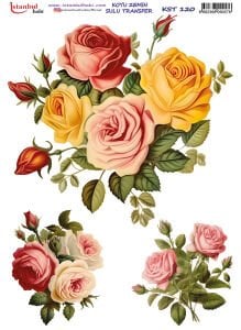 Koyu Zemin Sulu Transfer Kağıdı 25x35cm KST120