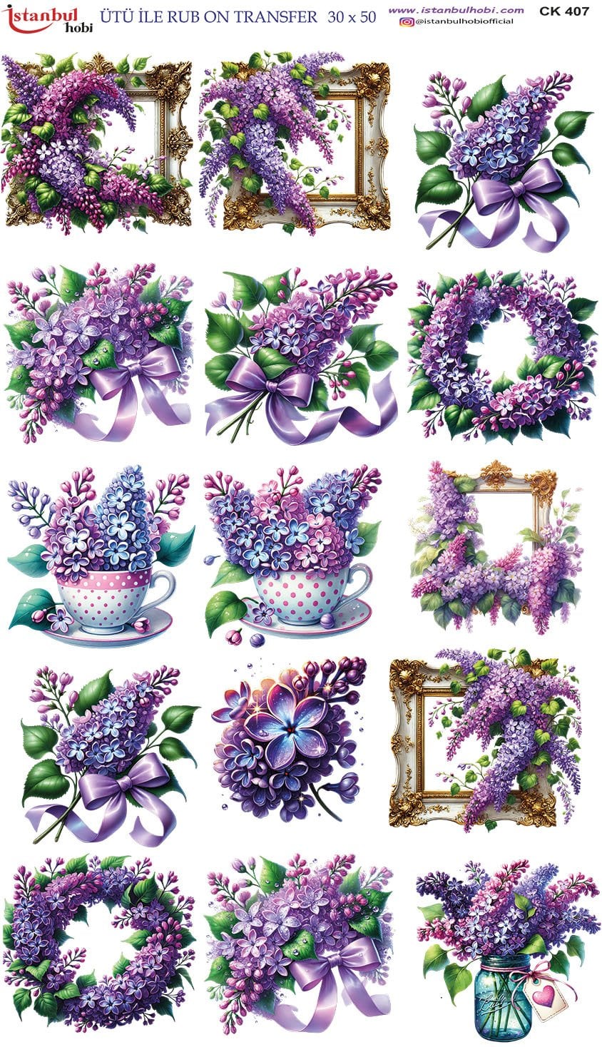 Ütü İle Rub On Transfer 30x50cm CK407