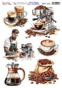 Koyu Zemin Sulu Transfer Kağıdı 25x35cm KST121