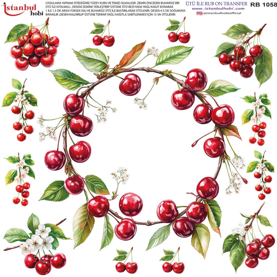 Ütü İle Rub On Transfer 30x30cm RB1058