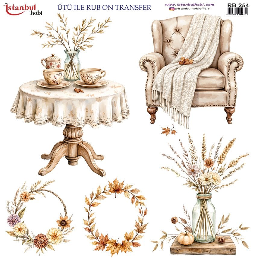 Ütü İle Rub On Transfer 30x30cm RB254