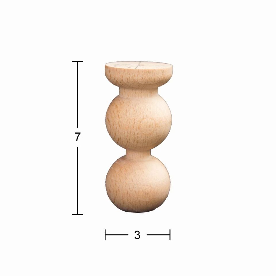 Ahşap Mobilya Ayağı 7cm Gürgen Ağacı FT37