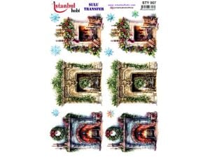 Yılbaşı Sulu Transfer Kağıdı 25x35cm STY-067