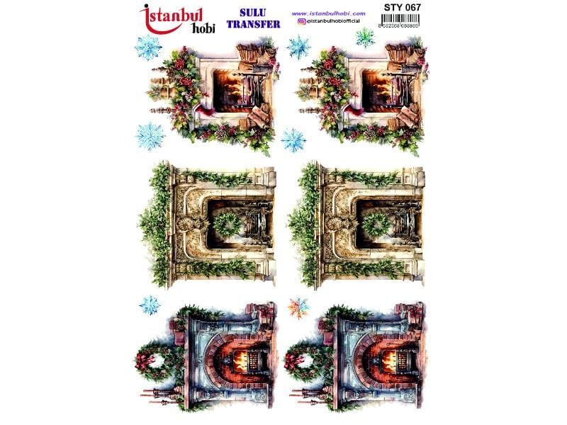 Yılbaşı Sulu Transfer Kağıdı 25x35cm STY-067