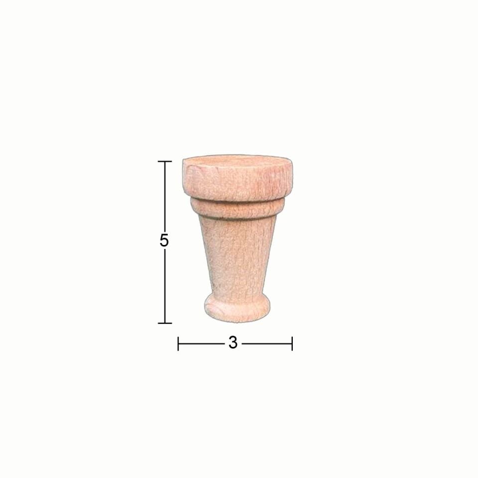 Ahşap Mobilya Ayağı 5cm Gürgen Ağacı FT39