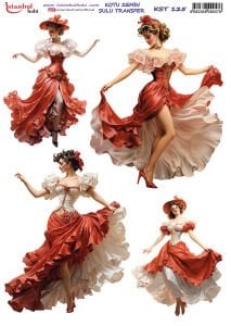 Koyu Zemin Sulu Transfer Kağıdı 25x35cm KST125