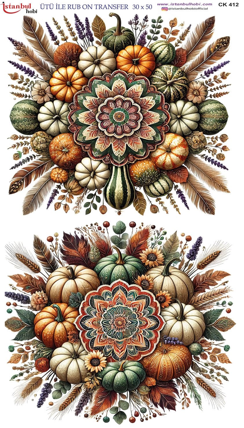 Ütü İle Rub On Transfer 30x50cm CK412