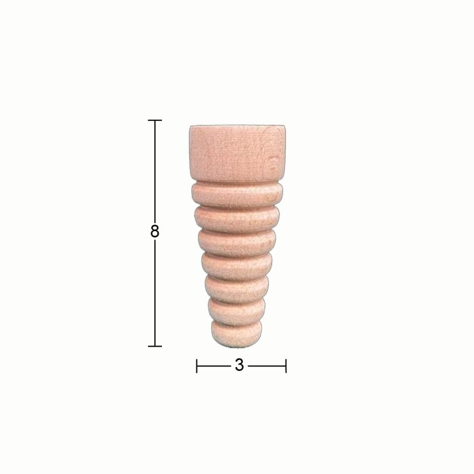 Ahşap Mobilya Ayağı 8cm Gürgen Ağacı FT41