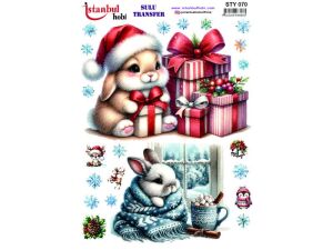 Yılbaşı Sulu Transfer Kağıdı 25x35cm STY-070