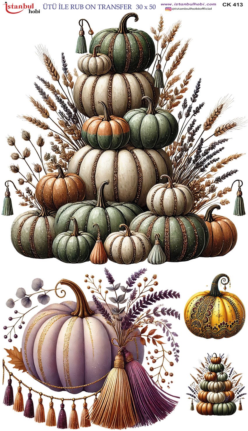 Ütü İle Rub On Transfer 30x50cm CK413