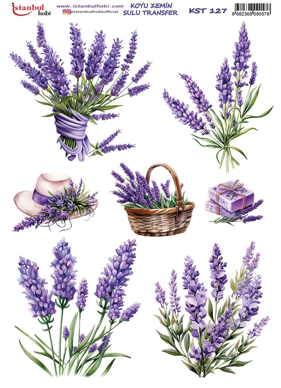 Koyu Zemin Sulu Transfer Kağıdı 25x35cm KST127